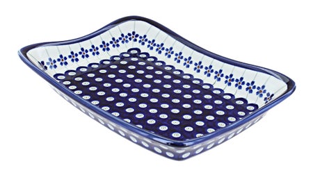 Zaklady Flowering Peacock Large Serving Piece — Polish Pottery
