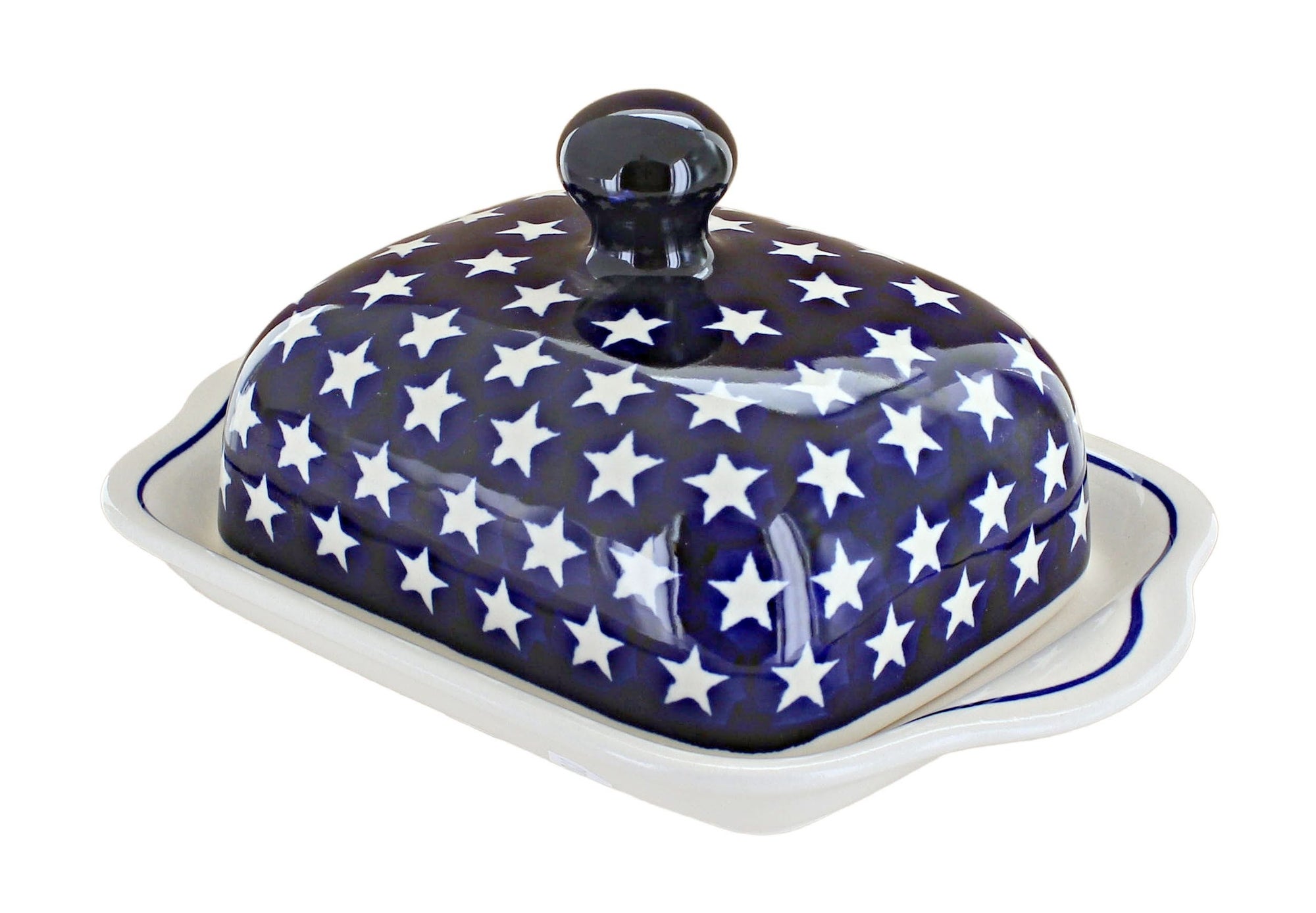 Zaklady Stars Butter Dish — Polish Pottery