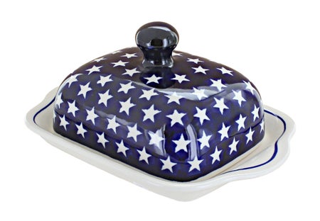 Zaklady Stars Butter Dish — Polish Pottery