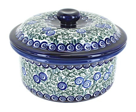 Zaklady Seaside Swirl Medium Bakeware — Polish Pottery