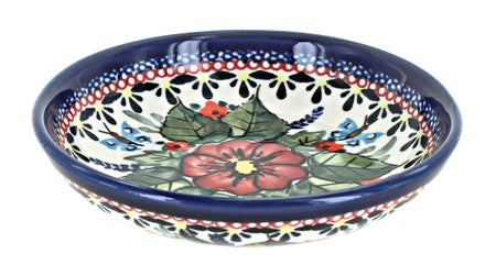 Zaklady Floral Butterfly Small Serving Piece — Polish Pottery