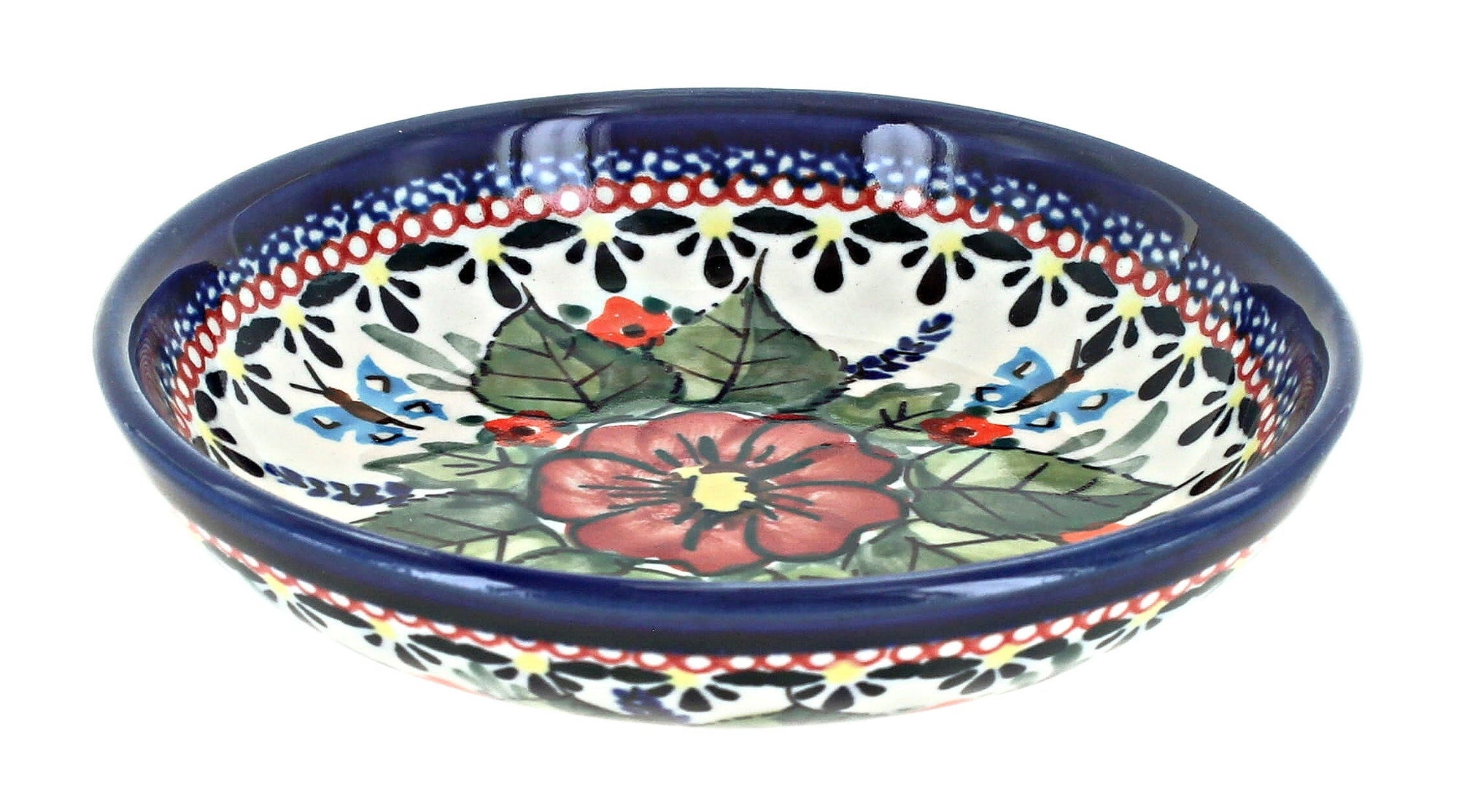 Zaklady Floral Butterfly Small Serving Piece — Polish Pottery