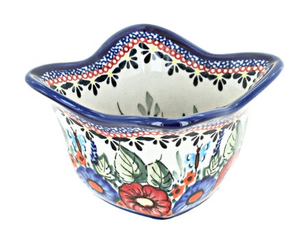 Zaklady Floral Butterfly Small Serving Piece — Polish Pottery