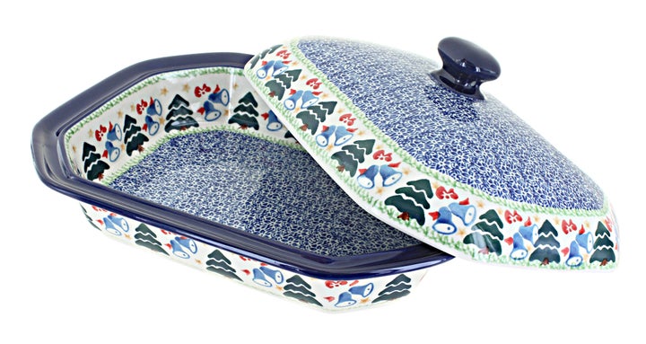 Ceramika Artystyczna Winter Bells Medium Bakeware — Polish Pottery