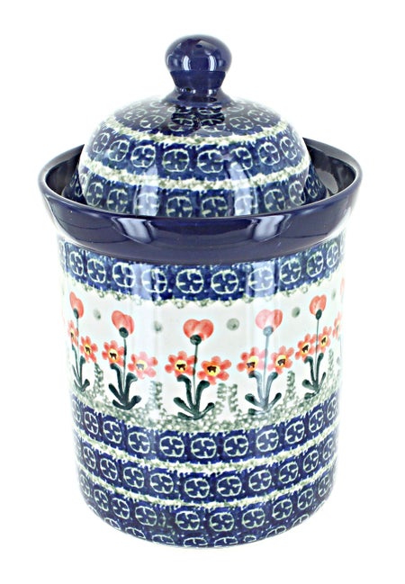 Ceramika Artystyczna Peach Posy Counter Storage — Polish Pottery