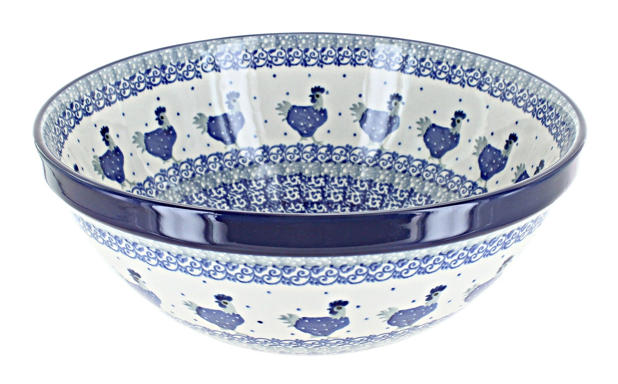 Ceramika Artystyczna Barnyard Rooster Medium Serving Piece — Polish Pottery
