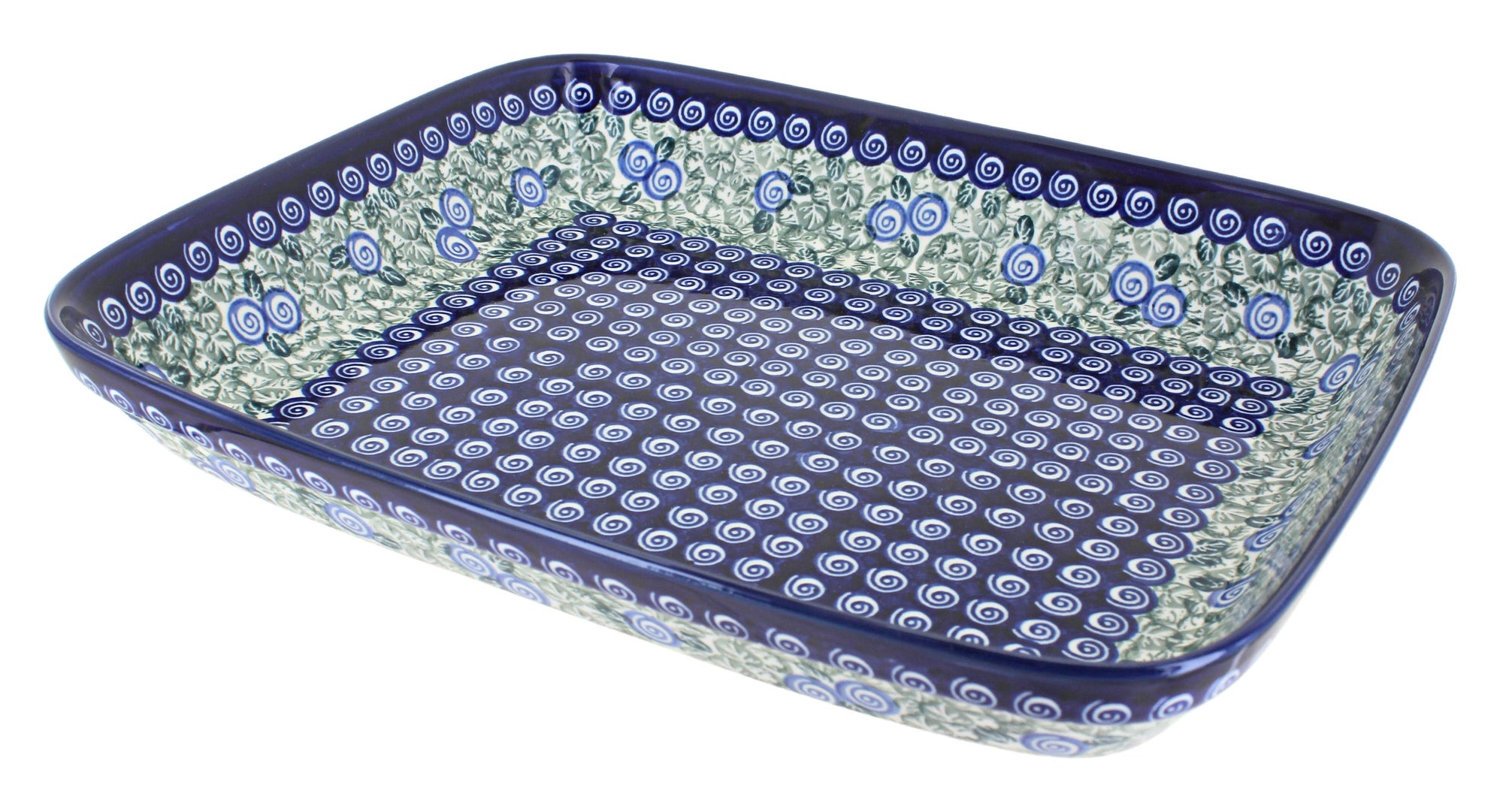 Zaklady Seaside Swirl Large Bakeware — Polish Pottery