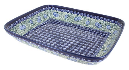Zaklady Seaside Swirl Large Bakeware — Polish Pottery