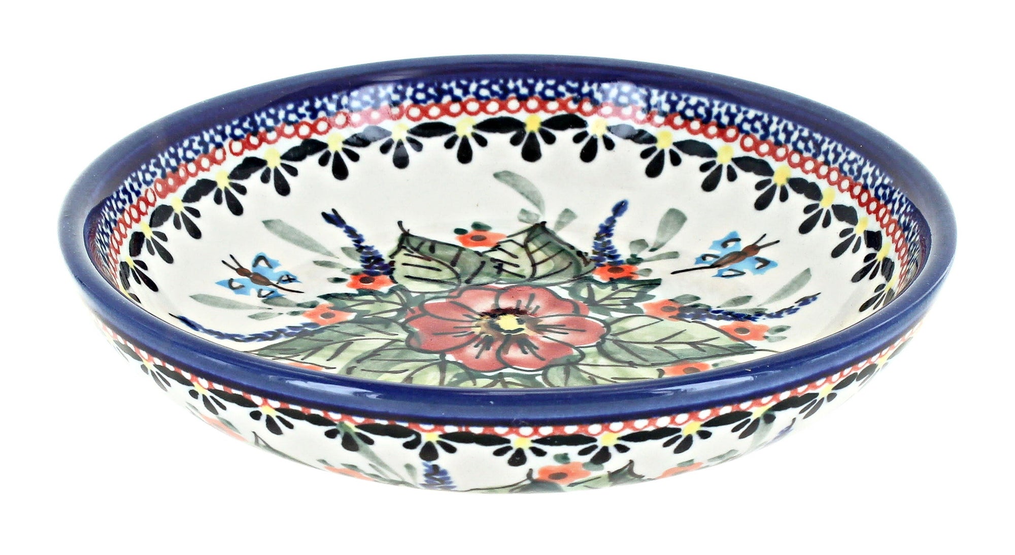 Zaklady Floral Butterfly Small Serving Piece — Polish Pottery