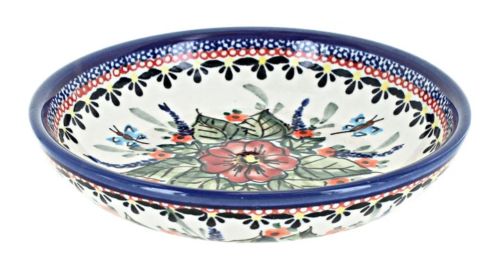 Zaklady Floral Butterfly Small Serving Piece — Polish Pottery