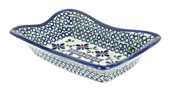 Zaklady Mosaic Flower Small Serving Piece — Polish Pottery