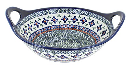 Zaklady Mosaic Flower Medium Serving Piece — Polish Pottery