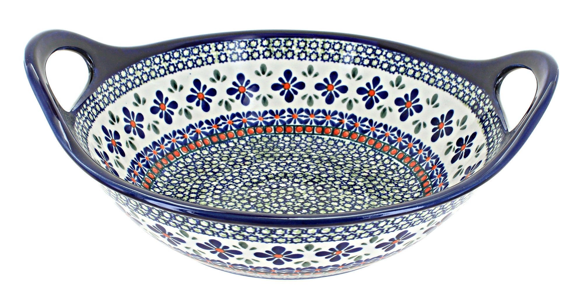Zaklady Mosaic Flower Medium Serving Piece — Polish Pottery