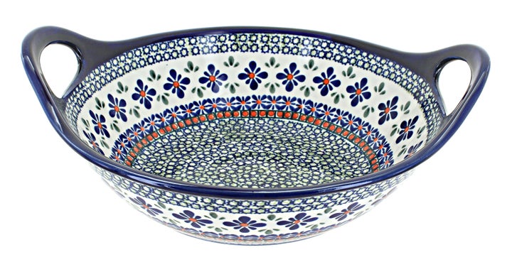 Zaklady Mosaic Flower Medium Serving Piece — Polish Pottery