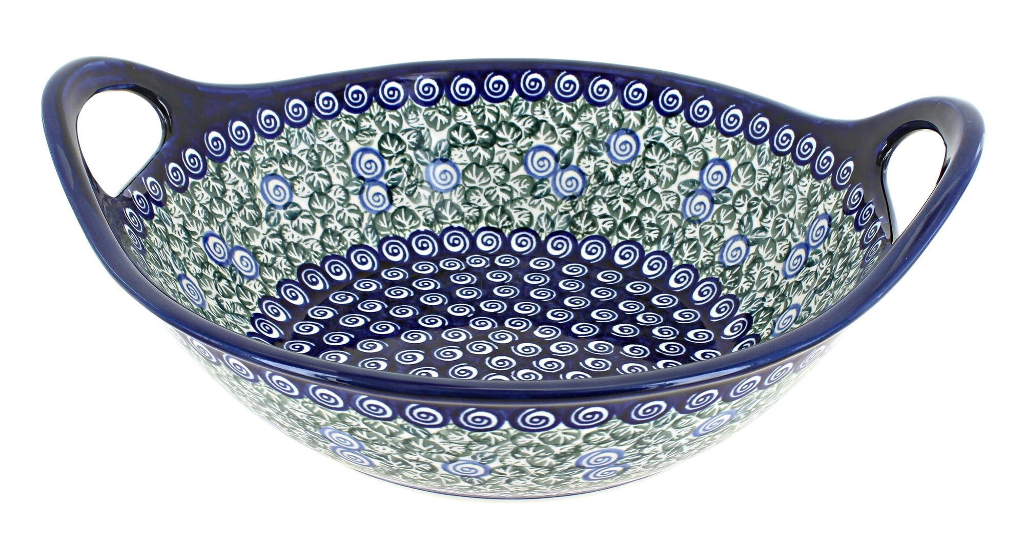 Zaklady Seaside Swirl Medium Serving Piece — Polish Pottery
