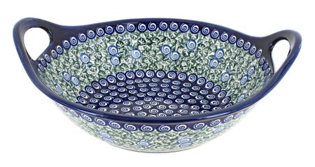 Zaklady Seaside Swirl Medium Serving Piece — Polish Pottery