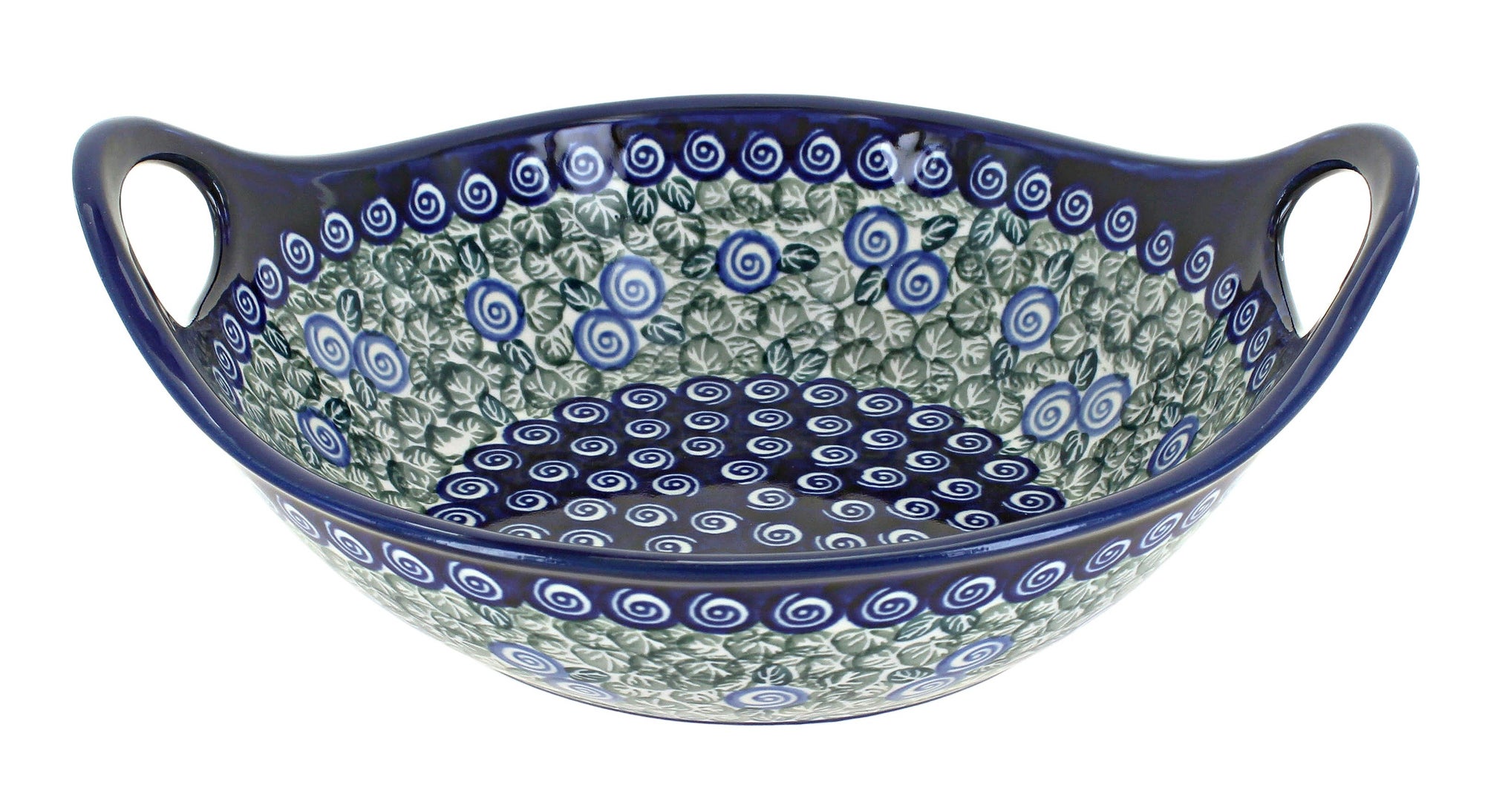 Zaklady Seaside Swirl Small Serving Piece — Polish Pottery