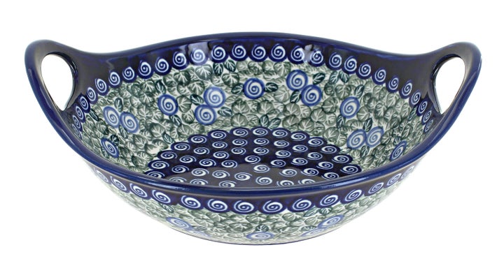 Zaklady Seaside Swirl Small Serving Piece — Polish Pottery