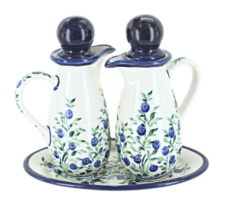 Zaklady Porcelain Vine Countertop Accessories — Polish Pottery
