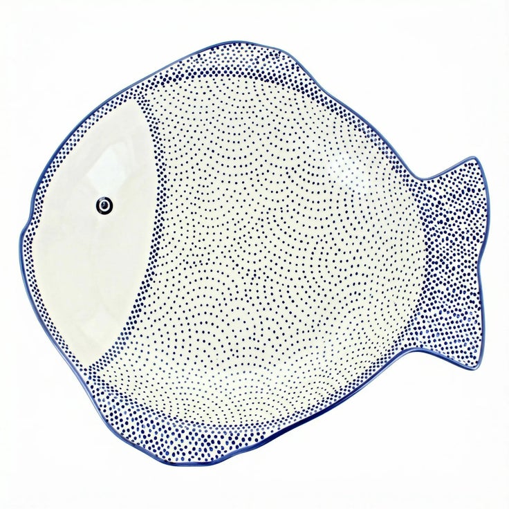 Detail image of Manufaktura Small Dots Large Serving Piece — Polish Pottery