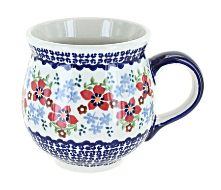 Manufaktura Red Poppy Mug — Polish Pottery