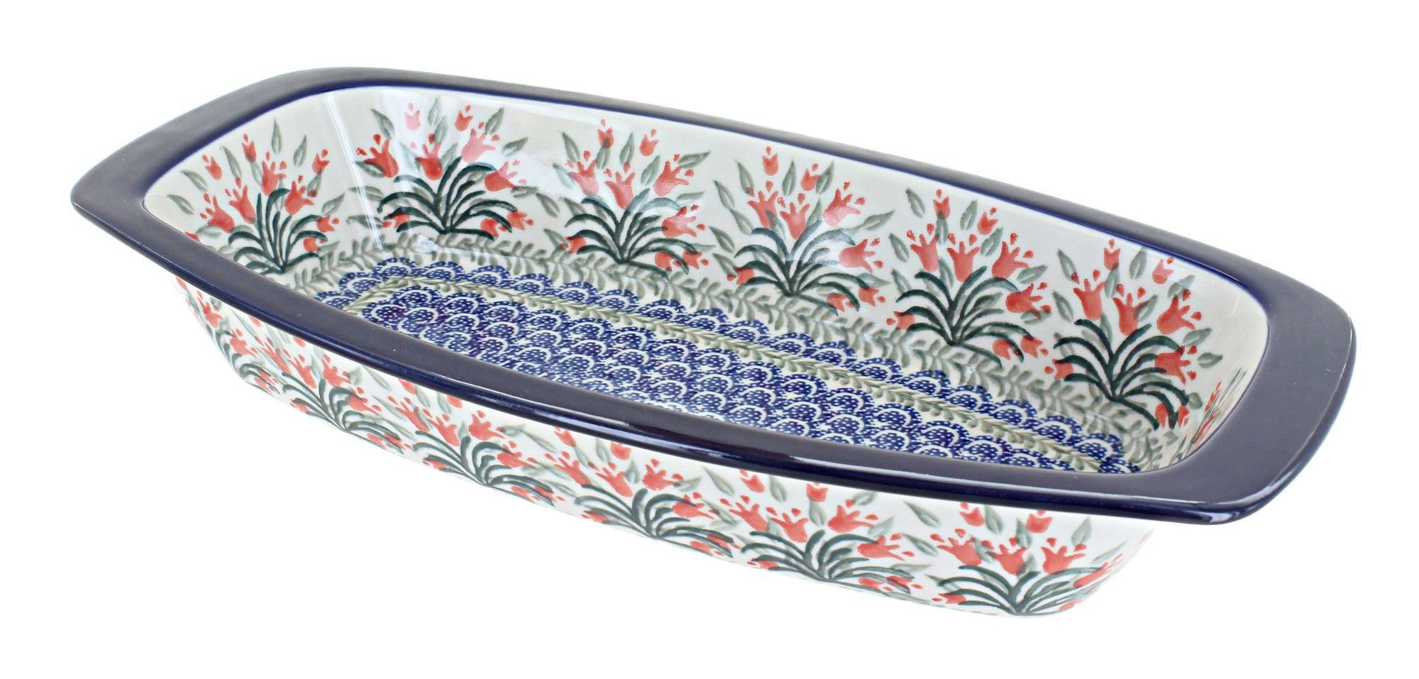 Ceramika Artystyczna Spring Tulip Large Serving Piece — Polish Pottery