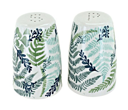 Manufaktura Woodland Fern Salt & Pepper Shaker — Polish Pottery