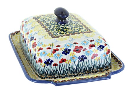 Manufaktura Prairie Garden Butter Dish — Polish Pottery