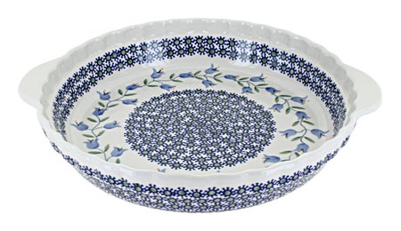 Manufaktura Tulip Pie Plate — Polish Pottery