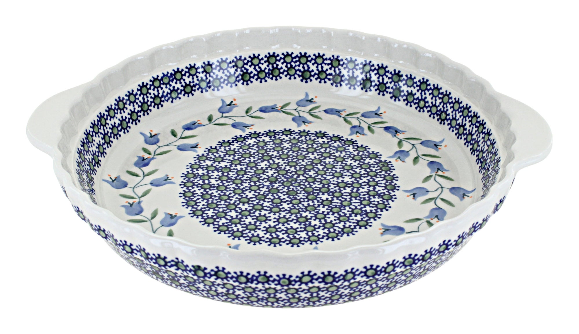 Manufaktura Tulip Pie Plate — Polish Pottery