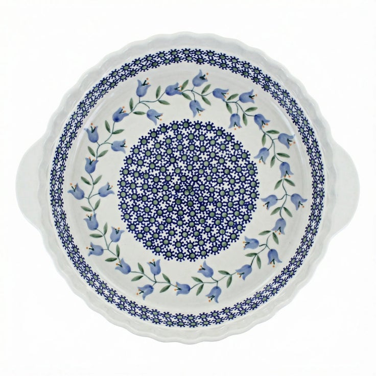 Detail image of Manufaktura Tulip Pie Plate — Polish Pottery