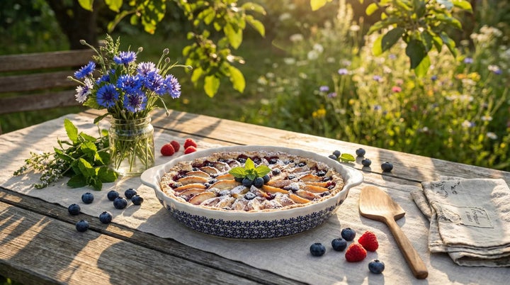 Manufaktura Tulip Pie Plate — Polish Pottery
