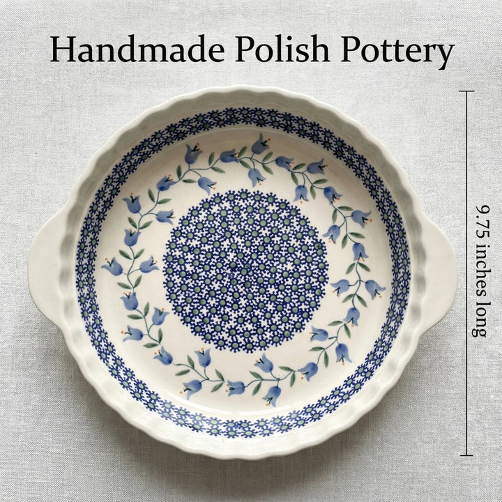 Manufaktura Tulip Pie Plate — Polish Pottery