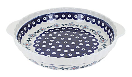 Manufaktura Blue Violet Pie Plate — Polish Pottery