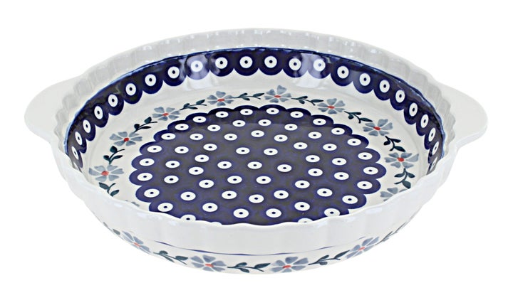 Manufaktura Blue Violet Pie Plate — Polish Pottery