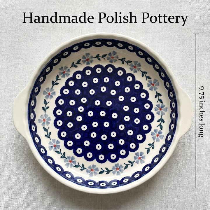 Manufaktura Blue Violet Pie Plate — Polish Pottery