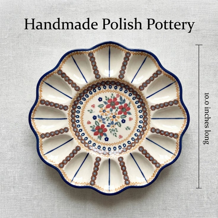 Detail image of Manufaktura Red Daisy Dining Accessories — Polish Pottery