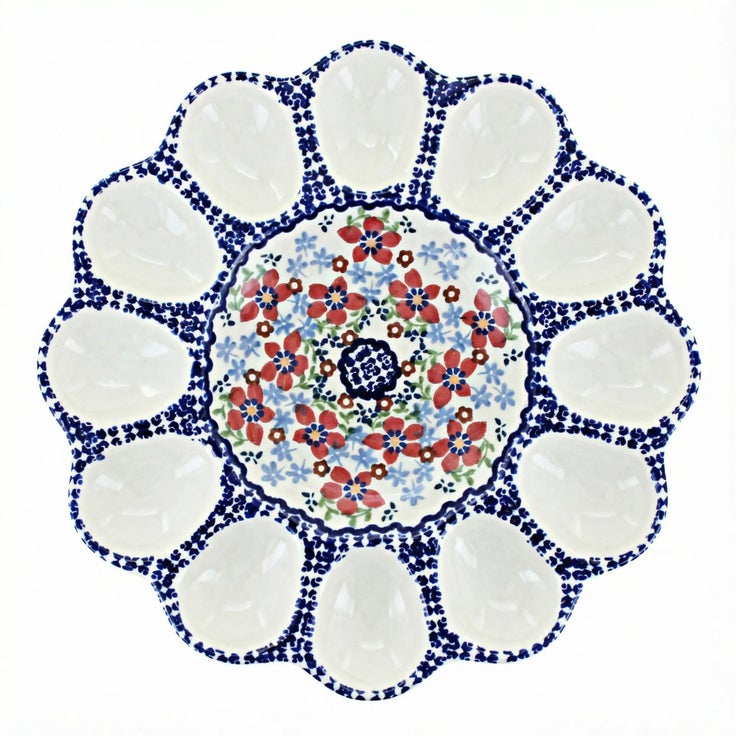 Detail image of Manufaktura Red Poppy Dining Accessories — Polish Pottery
