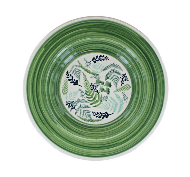 Detail image of Manufaktura Floating Fern Dining Plates & Bowls — Polish Pottery