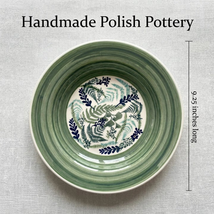 Manufaktura Floating Fern Dining Plates & Bowls — Polish Pottery