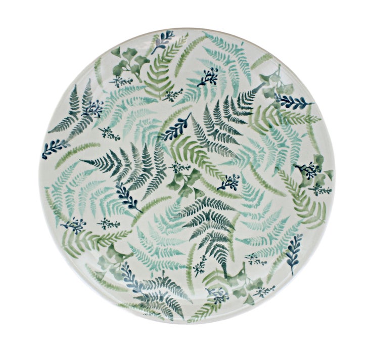 Detail image of Manufaktura Woodland Fern Dining Plates & Bowls — Polish Pottery