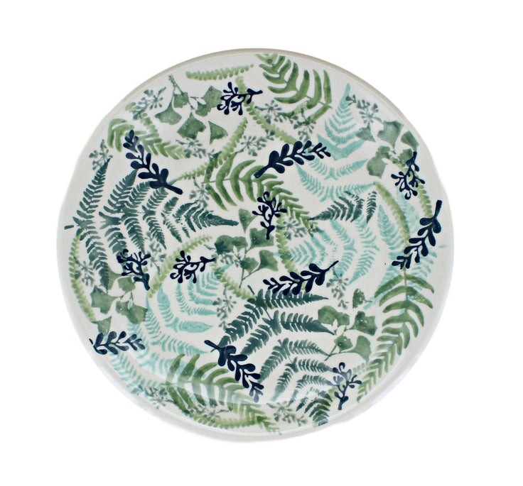 Detail image of Manufaktura Woodland Fern Dining Plates & Bowls — Polish Pottery