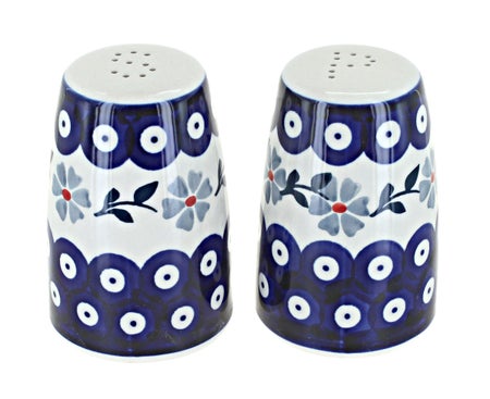 Manufaktura Blue Violet Salt & Pepper Shaker — Polish Pottery