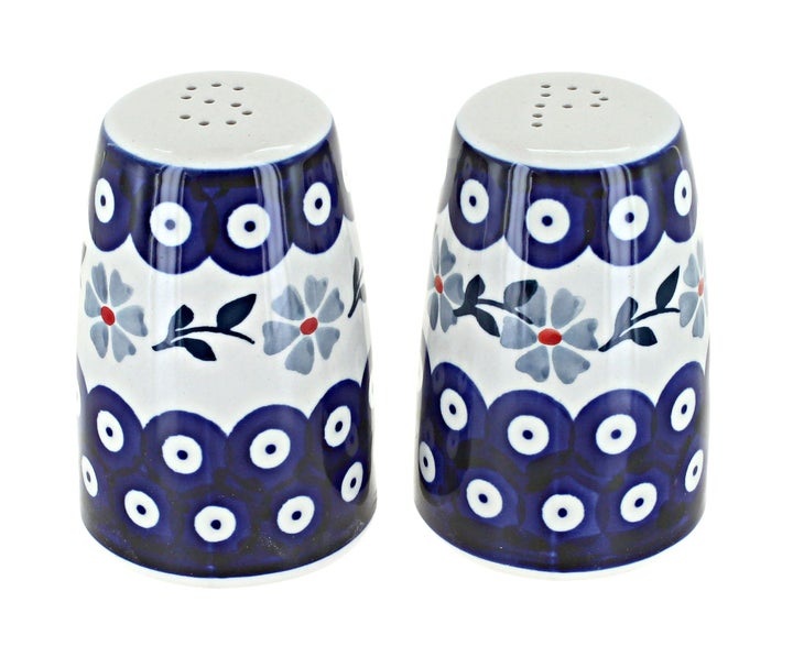 Manufaktura Blue Violet Salt & Pepper Shaker — Polish Pottery