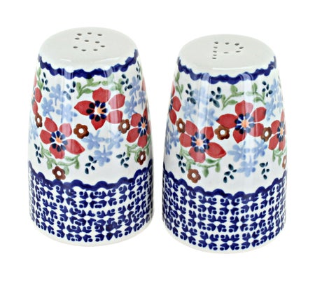 Manufaktura Red Poppy Salt & Pepper Shaker — Polish Pottery