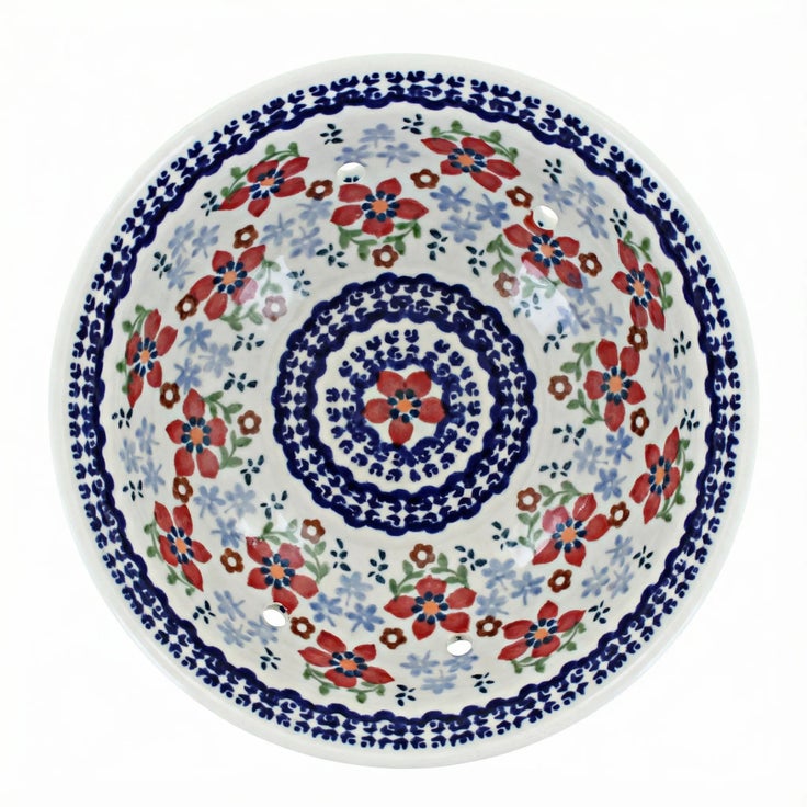 Detail image of Manufaktura Red Poppy Countertop Accessories — Polish Pottery