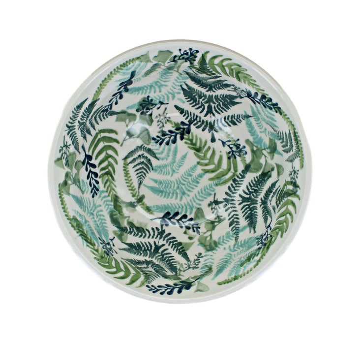 Detail image of Manufaktura Woodland Fern Dining Plates & Bowls — Polish Pottery