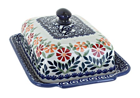 Manufaktura Garden Bouquet Butter Dish — Polish Pottery