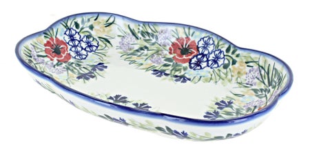 WR Unikat Summer Garden Small Serving Piece — Polish Pottery