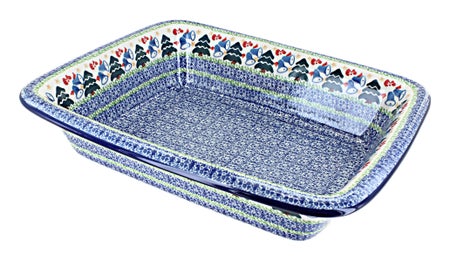 Ceramika Artystyczna Winter Bells Medium Bakeware — Polish Pottery